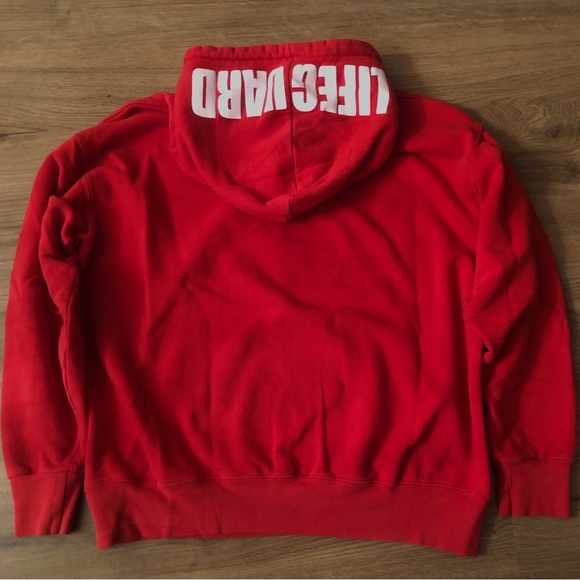 LIFEGUARD Official Myrtle Beach Size M Red Hoodie Sweatshirt Beachwear Logo - Picture 3 of 3